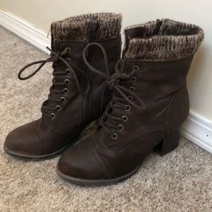 JustFab Lace up Ankle Boots